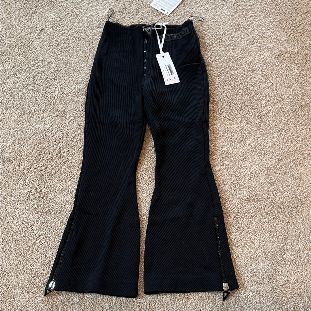 Stylish Black Flare Pants no ka oi Italian designer size extra small